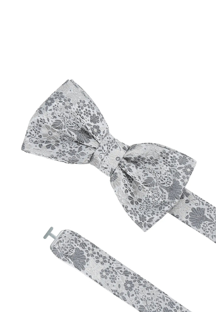 Nœud papillon et pochette de costume en soie pour homme – Floral
