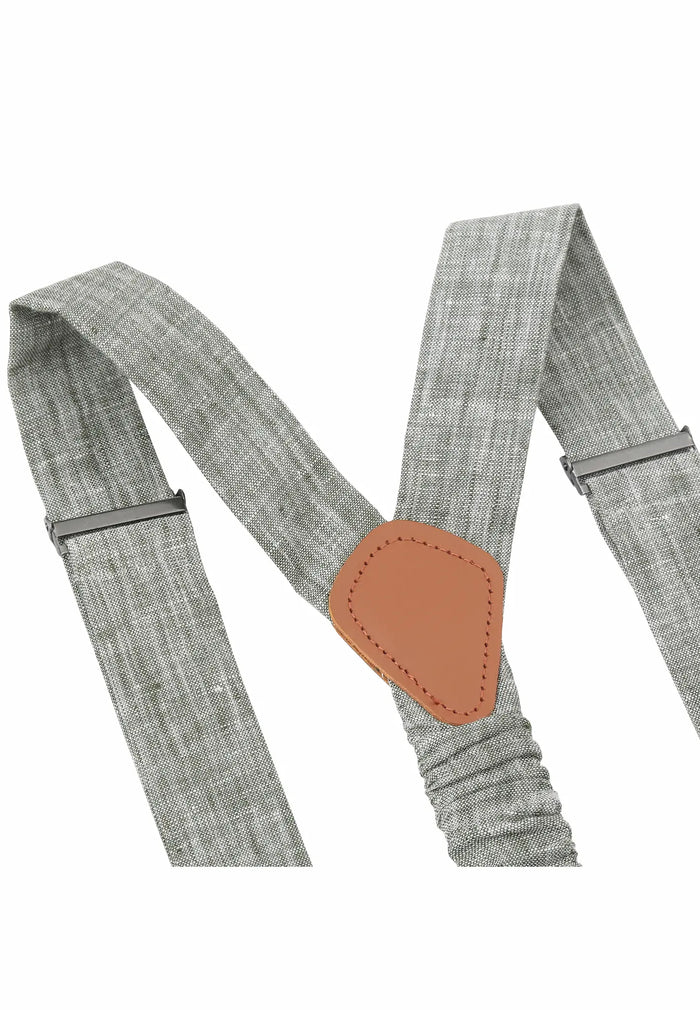 Bretelles Set Homme avec Nœud Papillon - Lin
