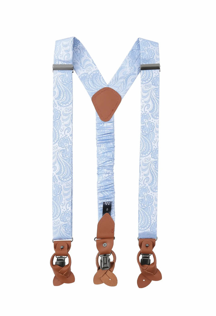 Ensemble bretelles pour homme avec nœud papillon en soie – Paisley