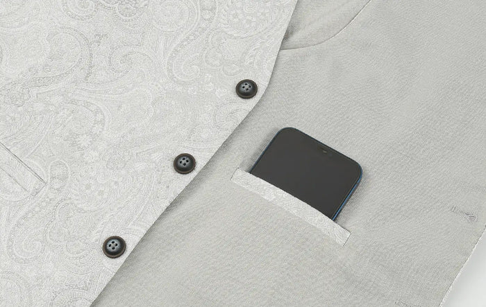 Gilet de mariage homme en soie – Paisley