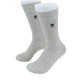 (Hellgrau) Herren Socken Uni Baumwolle mit Prince Bowtie Logo – Trageansicht