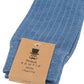 (Hellblau) Herren Socken Rippstruktur mit Prince Bowtie Etikett – Verpackung
