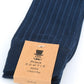 (Dunkelblau) Herren Socken Rippstruktur mit Prince Bowtie Etikett – Verpackung