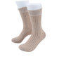 (Beige) Herren Socken Rippstruktur Baumwolle – Trageansicht