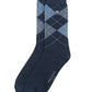 (Dunkelblau) Herren Socke Argyle-Muster Baumwolle – Detailansicht Rautenmuster