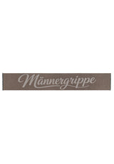 (Beige) Herrenschal Männergrippe – Etikett
