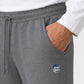 (Grau) Herren Lounge Hose – Detail Seitentasche und Onkel Charlie Print