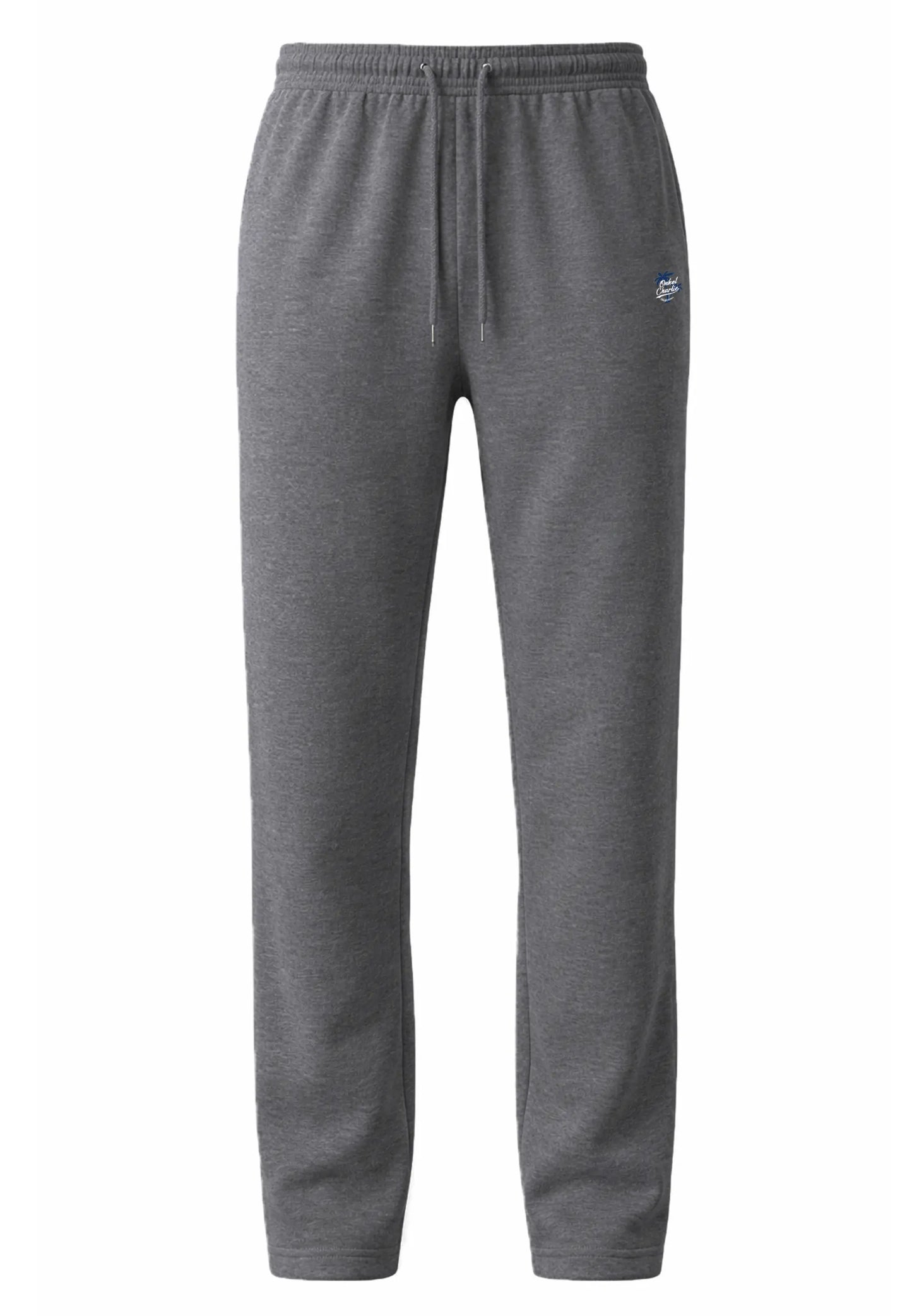 (Grau) Herren Lounge Hose mit offenem Beinabschluss