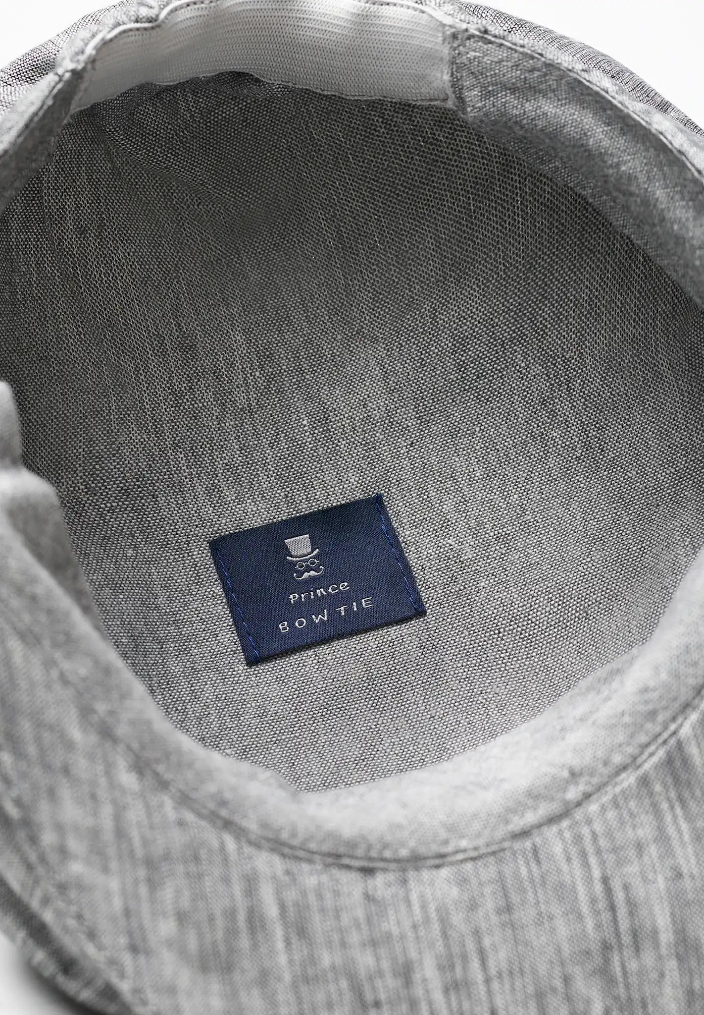 (Grau) Leinen-Ballonmütze Innenfutter Baumwolle – Prince Bowtie Label