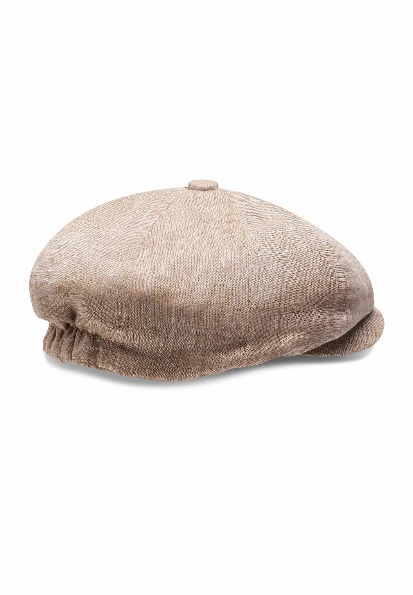 (Beige) Leinen-Ballonmütze Innenfutter Baumwolle – Prince Bowtie Label