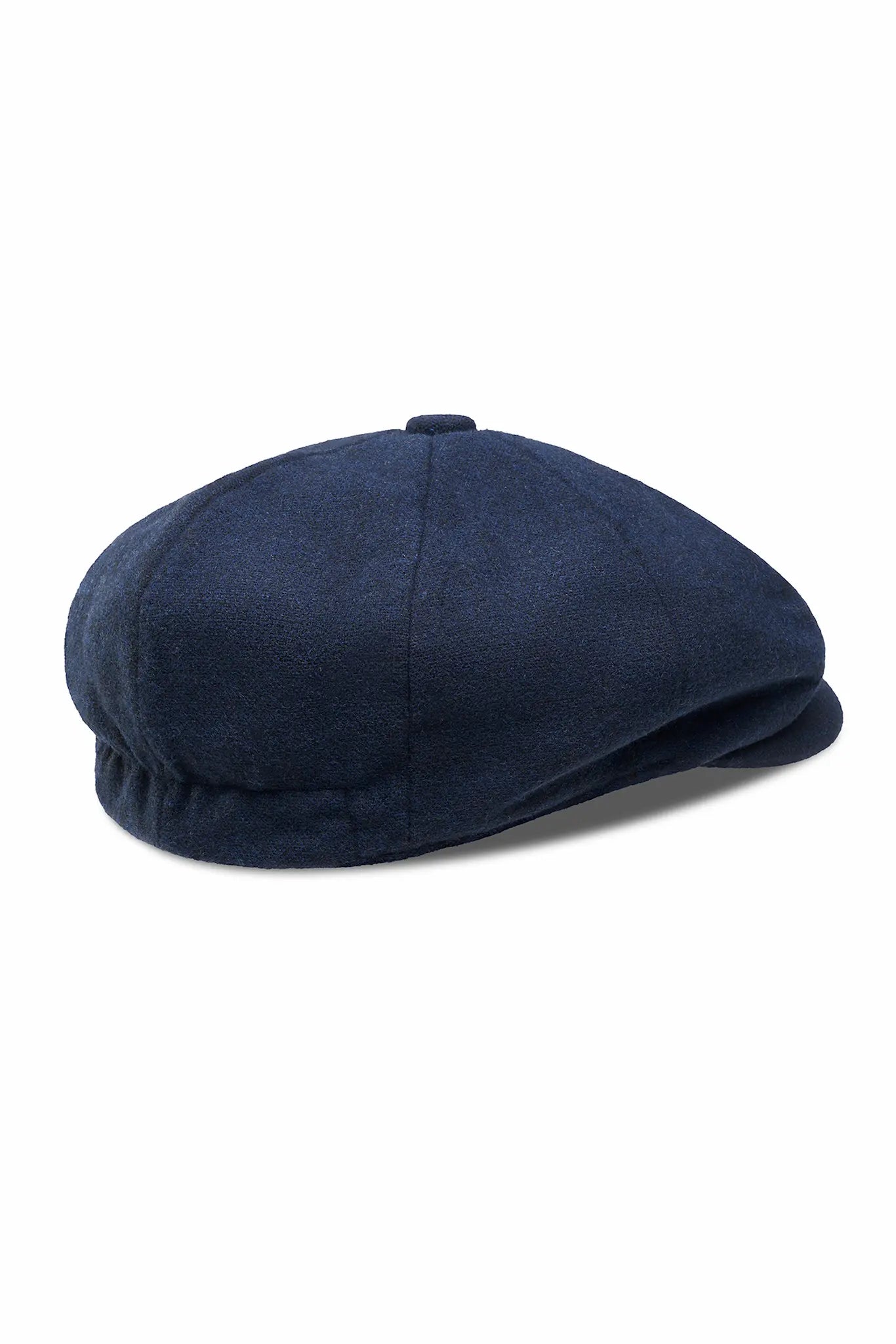(Dunkelblau) Ballonmütze Herren Tweed – Draufsicht 8-Panel