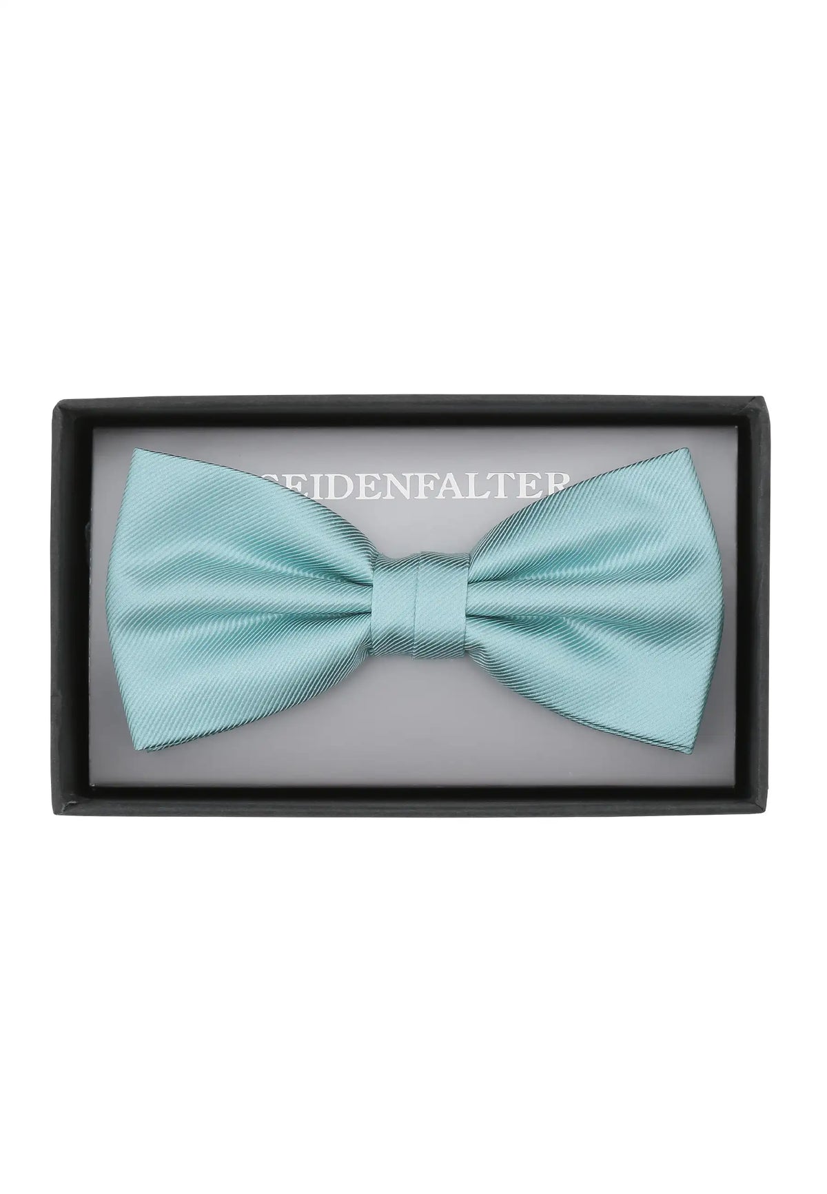 (Aqua) Vorgebundene Herrenfliege aus 100% Seide in Aqua in Geschenkbox