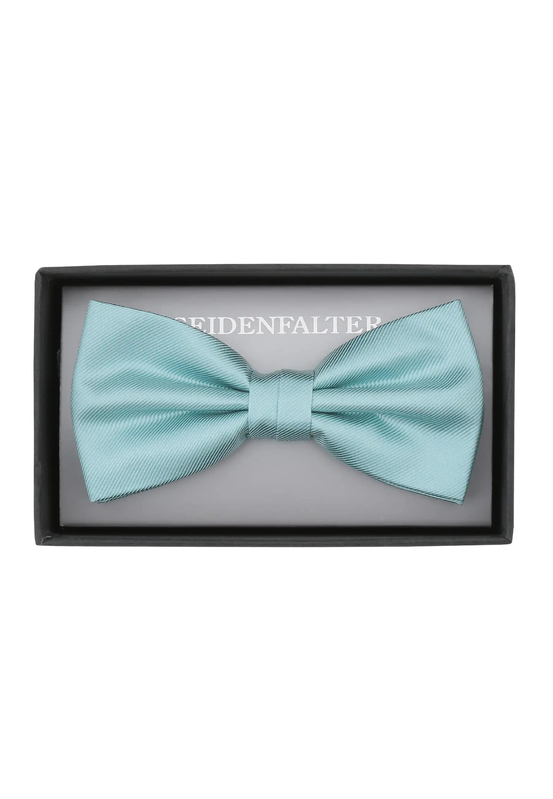(Aqua) Vorgebundene Herrenfliege aus 100% Seide in Aqua in Geschenkbox