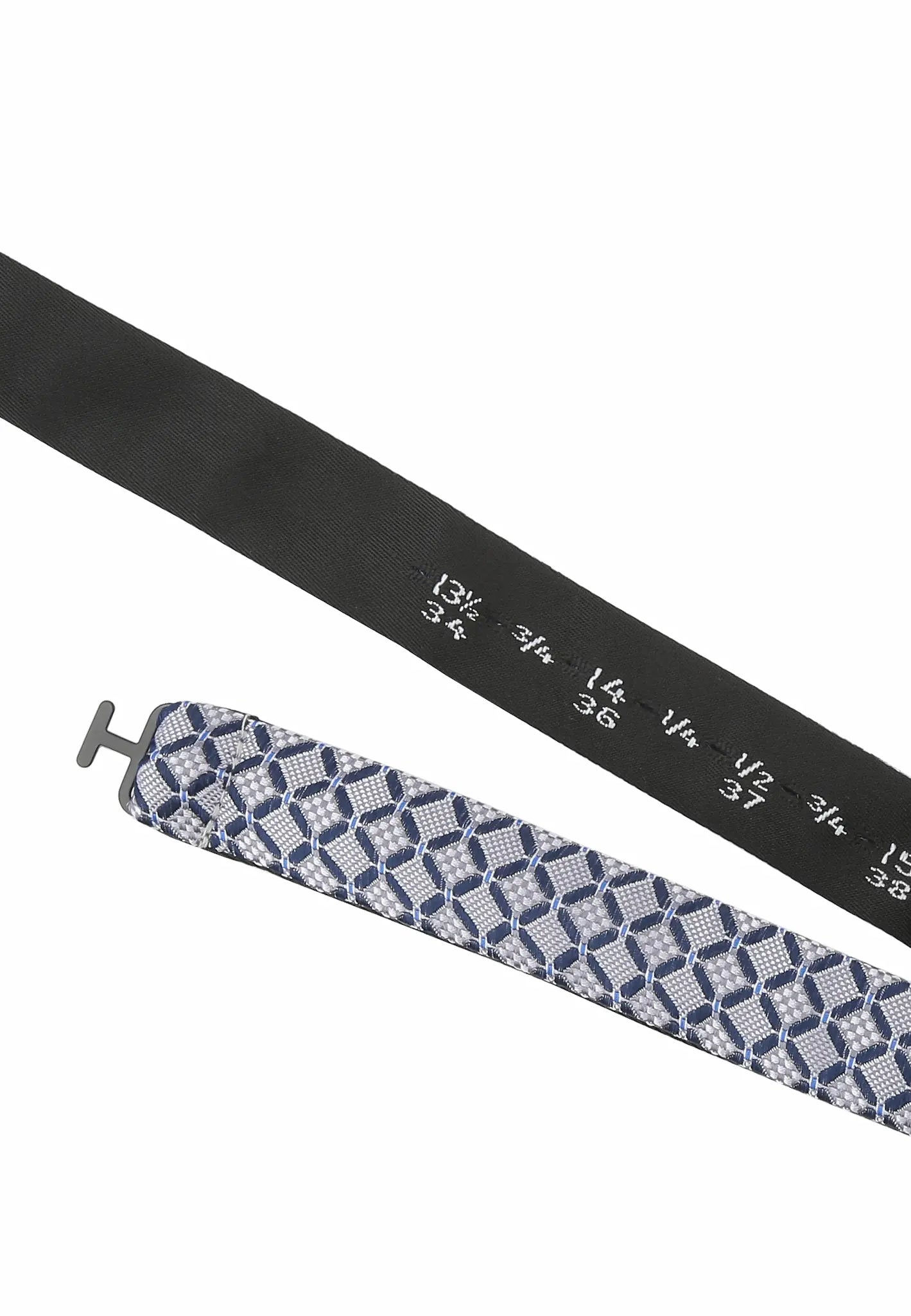 (Grau) Verstellbares Größenband der Herrenfliege Würfelmuster grau Detail