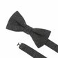 (Anthrazit) Fliege Tweed – Detailansicht mit verstellbarem Größenband