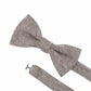 (Beige) Fliege Tweed – Detailansicht mit verstellbarem Größenband