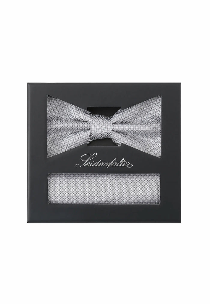 Ensemble cravate papillon et pochette – Microstructure