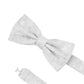 (Champagner) Fliege Hochzeit Paisley Seide – Detailansicht mit verstellbarem Größenband