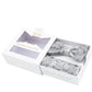 (Silber) Fliege Einstecktuch Set Sterlington – Geschenkbox schräg geöffnet
