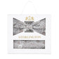 (Taupe) Fliege Einstecktuch Set Floral Seide – Sterlington Geschenkbox Frontalansicht