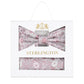 (Rosa) Fliege Einstecktuch Set Floral Seide – Sterlington Geschenkbox Frontalansicht