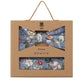 (Blau) Fliege Einstecktuch Set Herren Blumenmuster – Geschenkverpackung