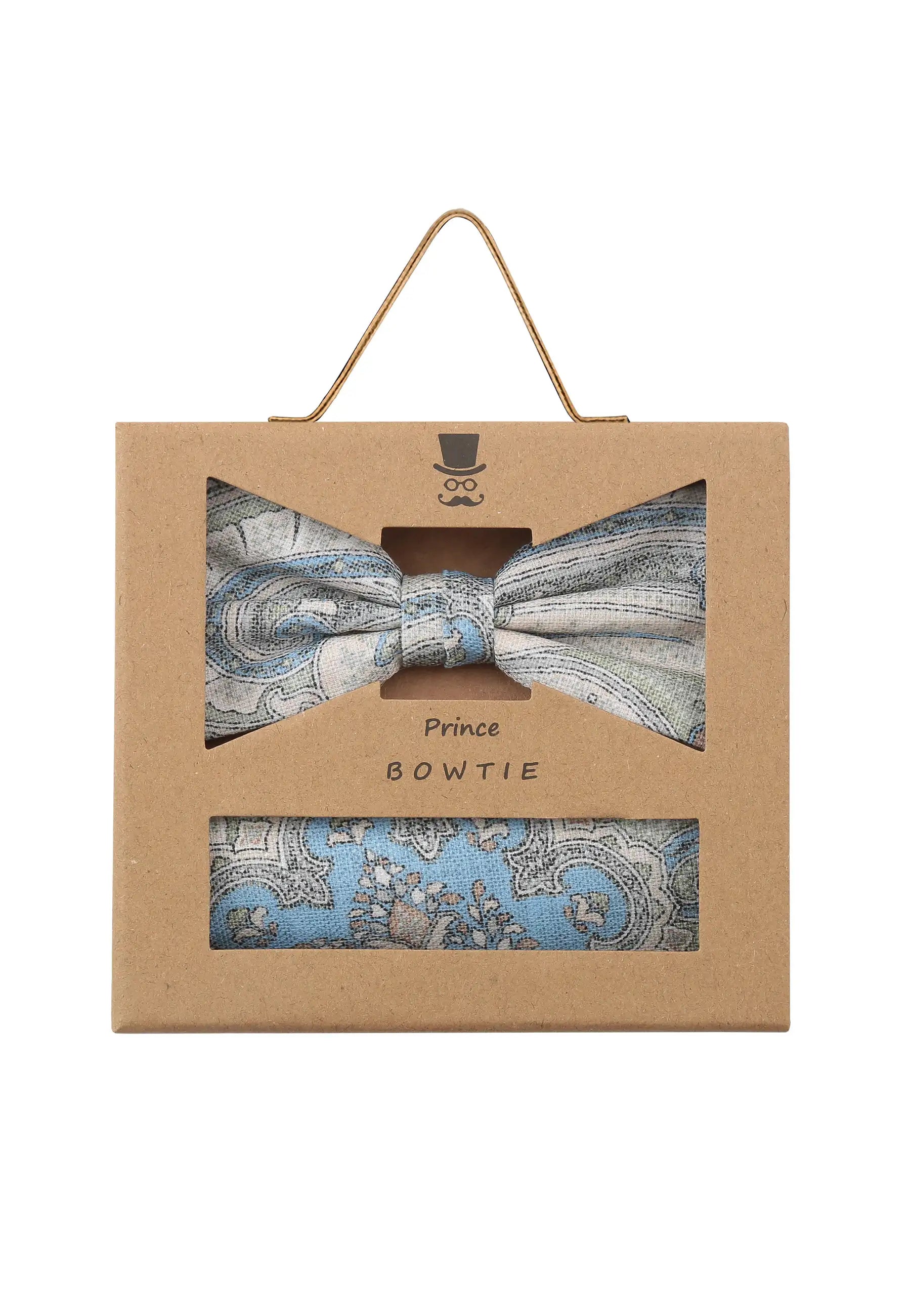 (Grün) Fliege Einstecktuch Set Paisley-Muster – Geschenkverpackung Prince Bowtie