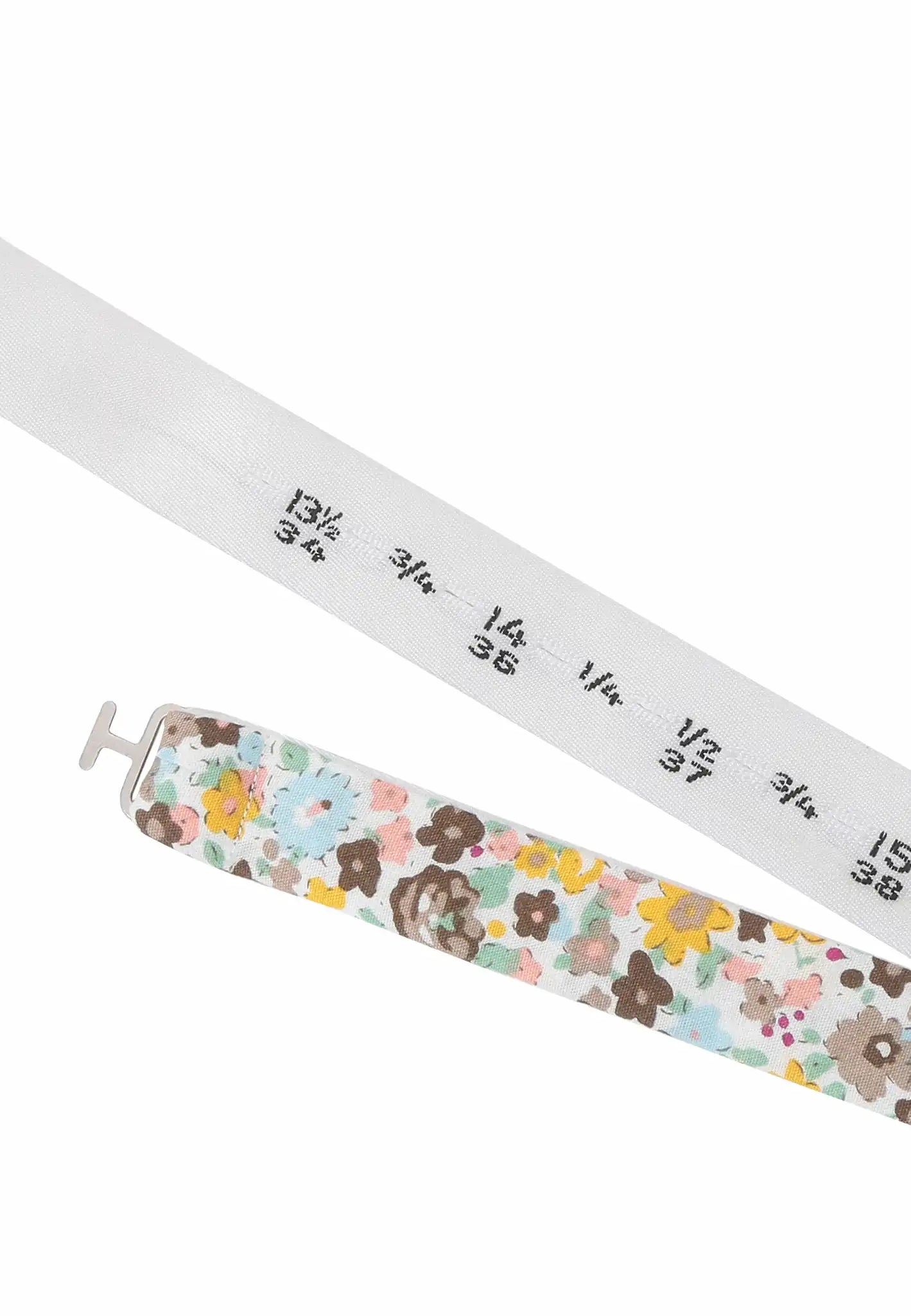 (Beige) Fliege Herren Blumenmuster – Größenband Kragenweite Detailansicht