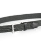 (Schwarz) Stretchgürtel Herren geflochten – Detailansicht Schnalle und Flechtband