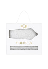 (Champagner) Krawatte Einstecktuch Set Paisley Seide – Sterlington Geschenkbox Frontalansicht