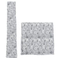 (Silber) Krawatte und Einstecktuch Set Hochzeit Floral – Krawatte und Tuch ausgelegt