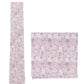 (Rosa) Krawatte und Einstecktuch Set Hochzeit Floral – Krawatte und Tuch ausgelegt