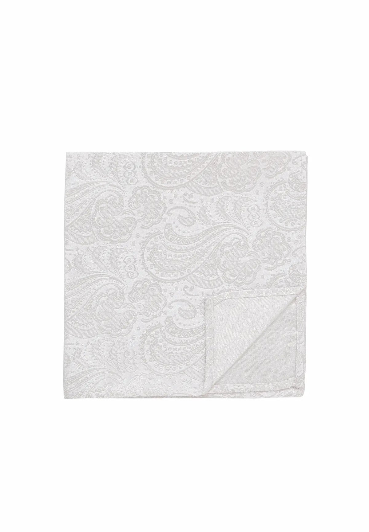 (Off-White) Einstecktuch Paisley Seide – Detailansicht Rückseite