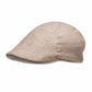 (Beige) Leinen-Schiebermütze Herren – Flat Cap Seitenansicht