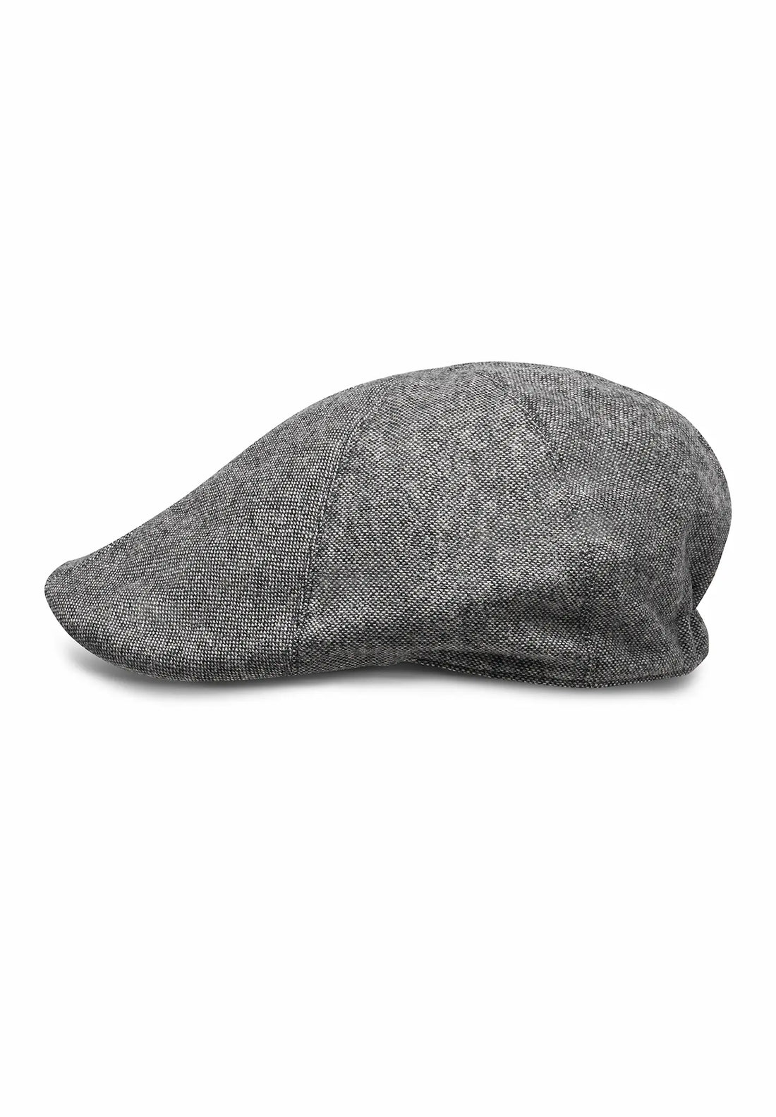 (Grau) Schiebermütze Herren Tweed – Draufsicht