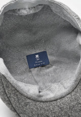 (Grau) Schiebermütze Tweed – Innenseite mit Prince Bowtie Label