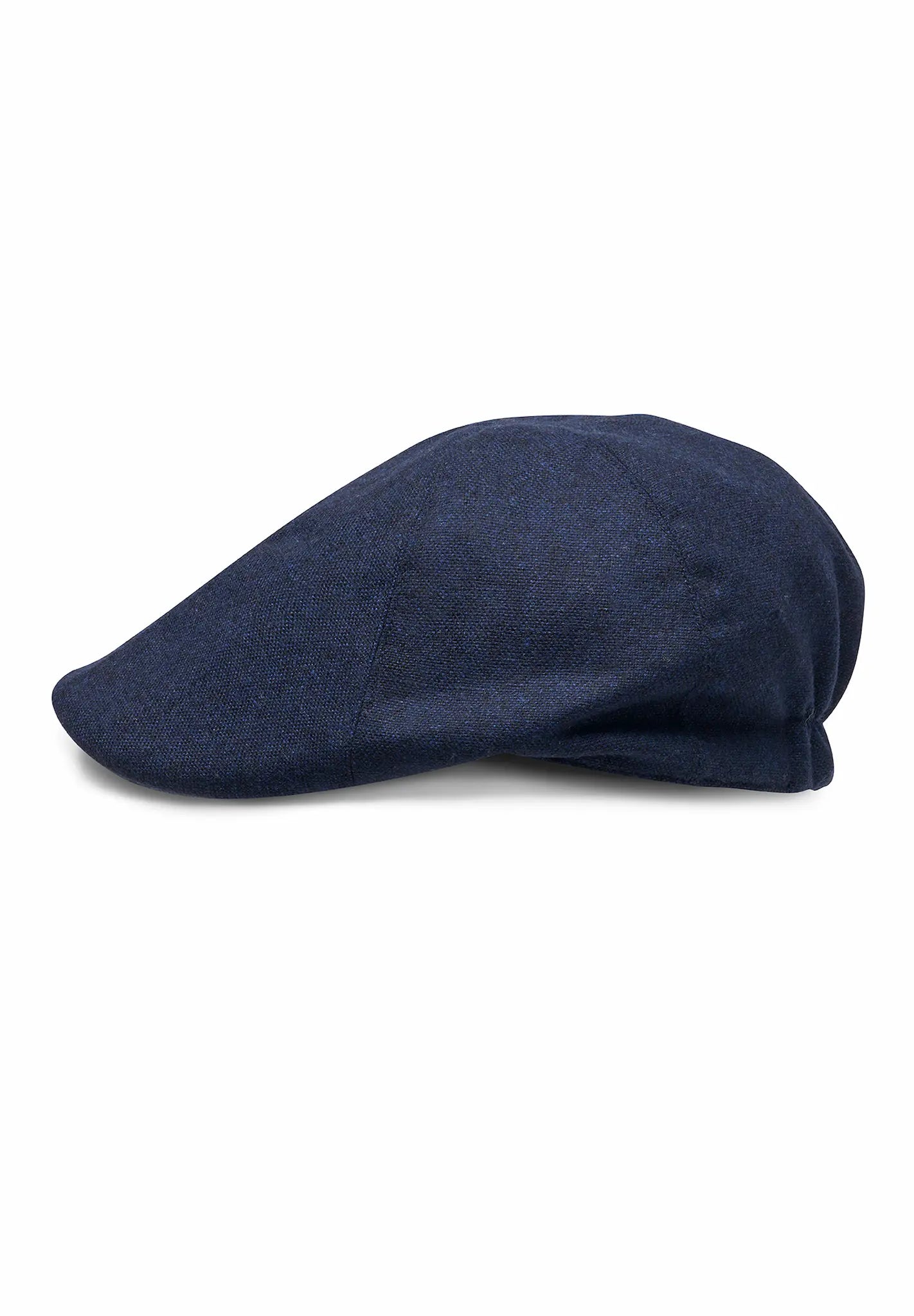 (Dunkelblau) Schiebermütze Herren Tweed – Draufsicht