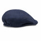 (Dunkelblau) Schiebermütze Tweed Flat Cap – Rückansicht mit Gummiband