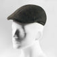 (Dunkelgrün) Schiebermütze Herren Tweed Flat Cap – Seitenansicht auf Mannequin
