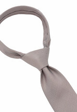 (Beige) herren seidenkrawatte picote detailansicht eleganter look