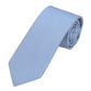(Hellblau) Uni Krawatte 7cm–7.5cm gerollt Vorderansicht