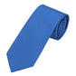 (Blau) Uni Krawatte 7cm–7.5cm gerollt Vorderansicht