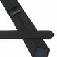 (Schwarz) Uni Krawatte Rückseite mit Label Detailaufnahme