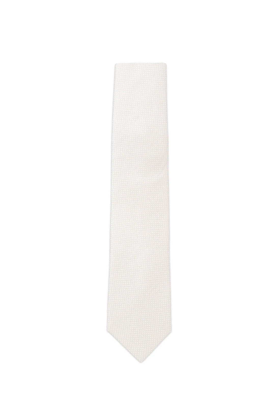 (Beige) Krawatte Herren aus 100% Seide, florales Muster, komplett ausgelegt
