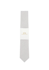 (Beige) Hochzeitskrawatte Sterlington Kreise – mit Banderole Gesamtansicht