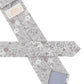 (Taupe) Krawatte Herren Floral Seide – Rückseite mit Sterlington Label