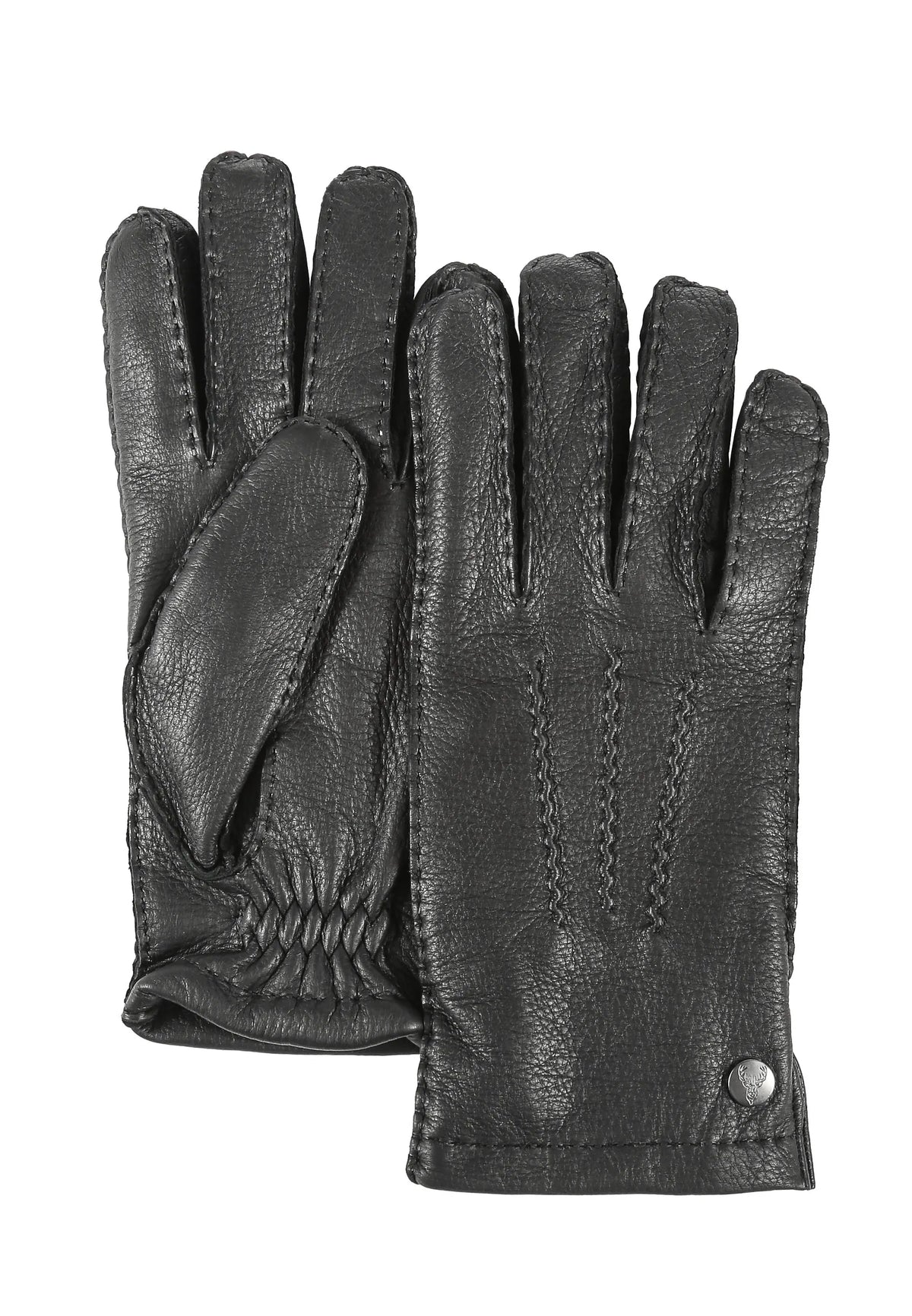 (Schwarz) Lederhandschuhe Herren – Produktansicht