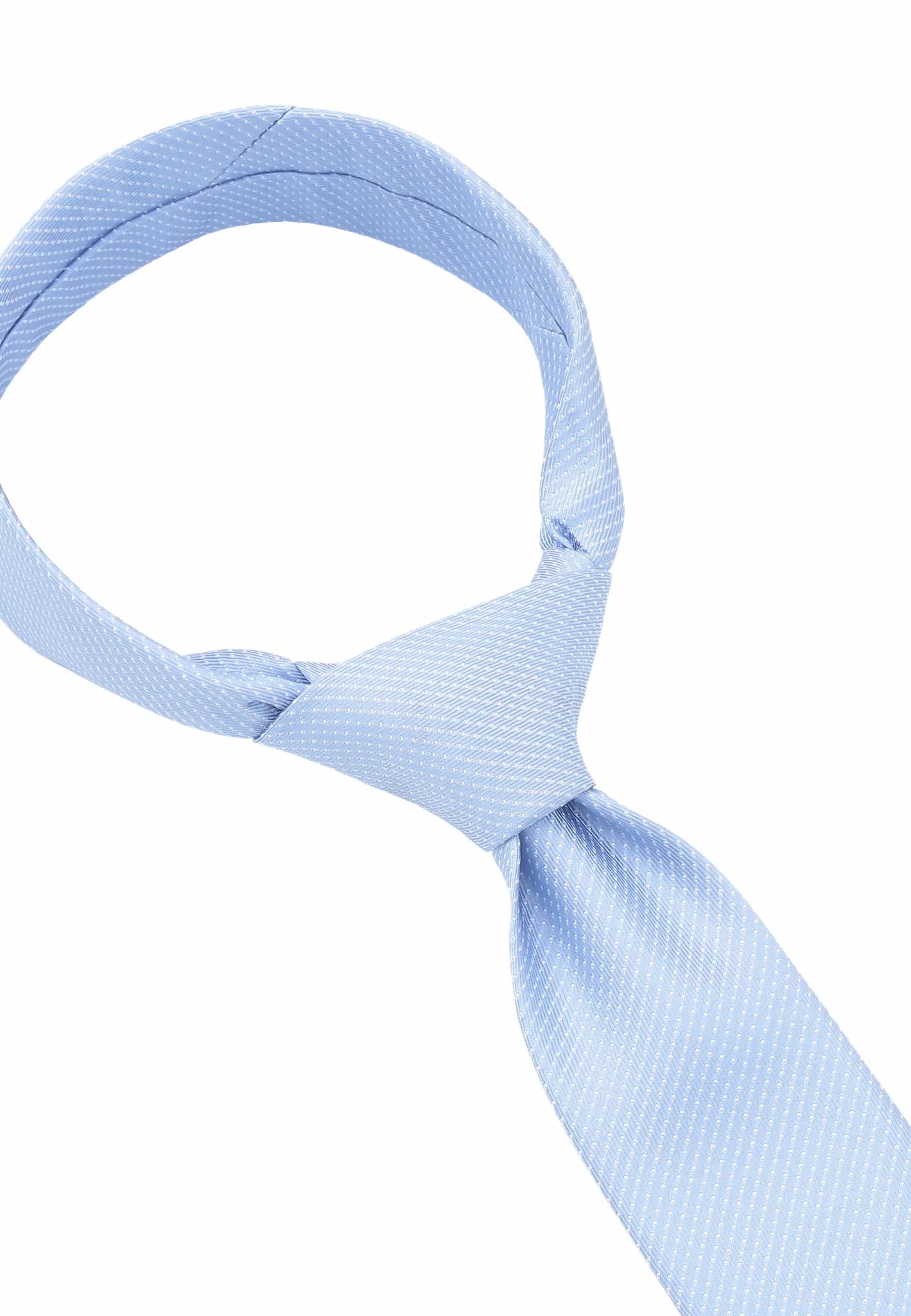 (Hellblau) Picoté Krawatte Herren 100% Seide 6cm gebundenes Detail