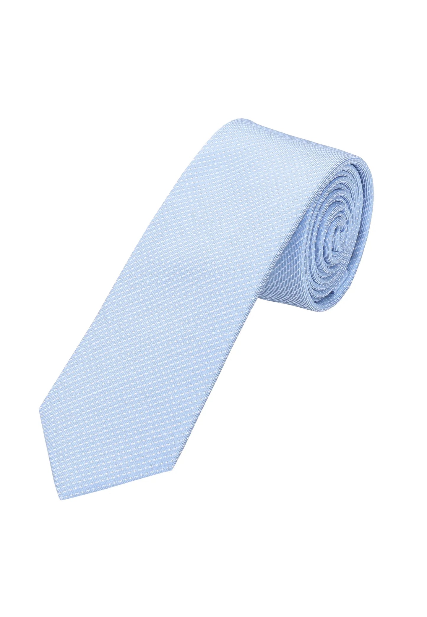 (Hellblau) Picoté Krawatte Herren 100% Seide 6cm gerollt