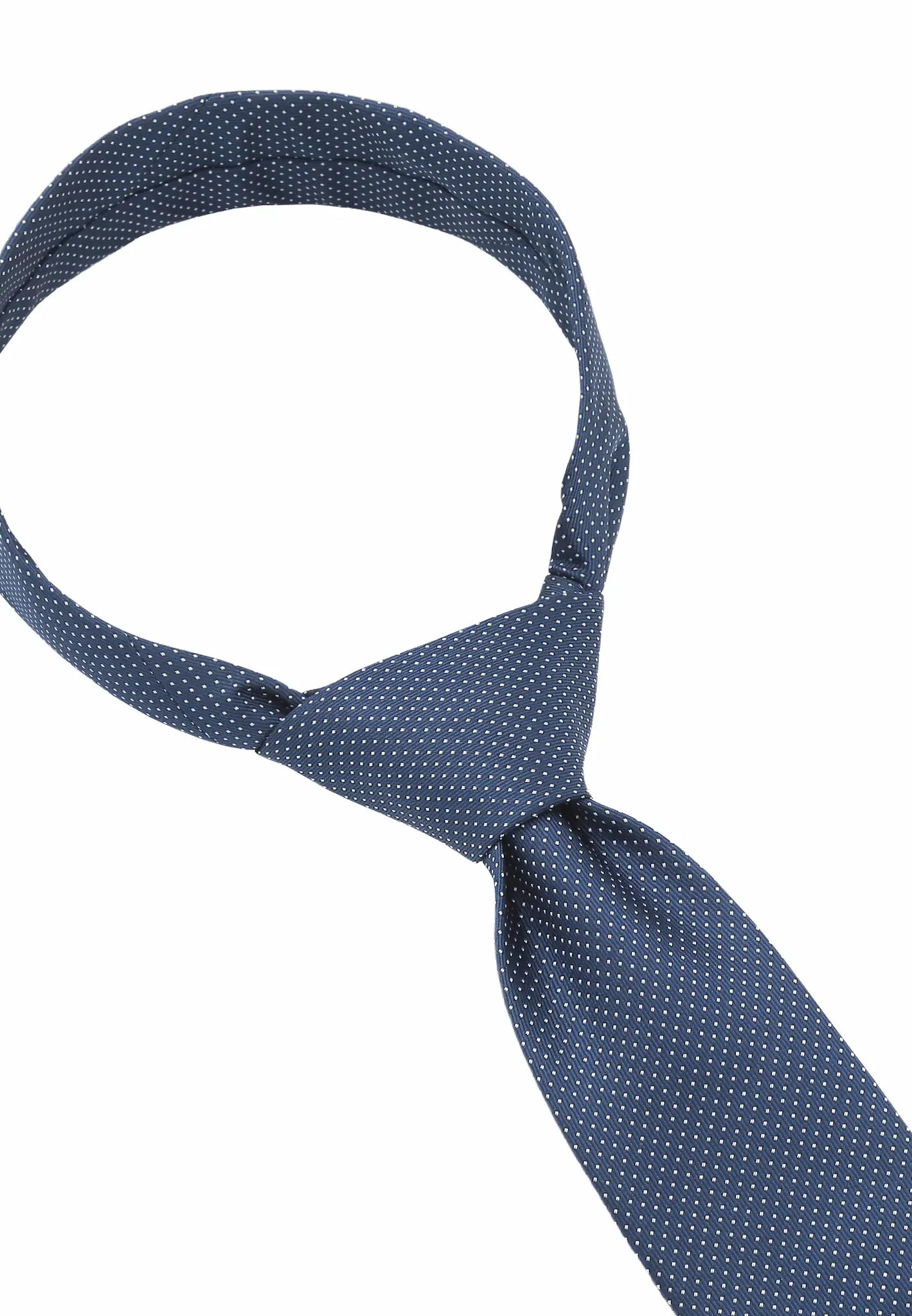 (Dunkelblau) Picoté Krawatte Herren 100% Seide 6cm gebundenes Detail
